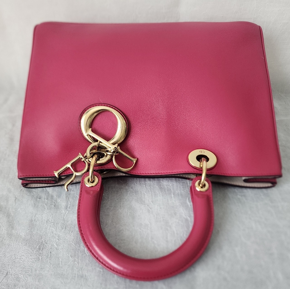 Auth Dior Dorissima Calfskin Leather Tote Bag - Picture 6 of 10